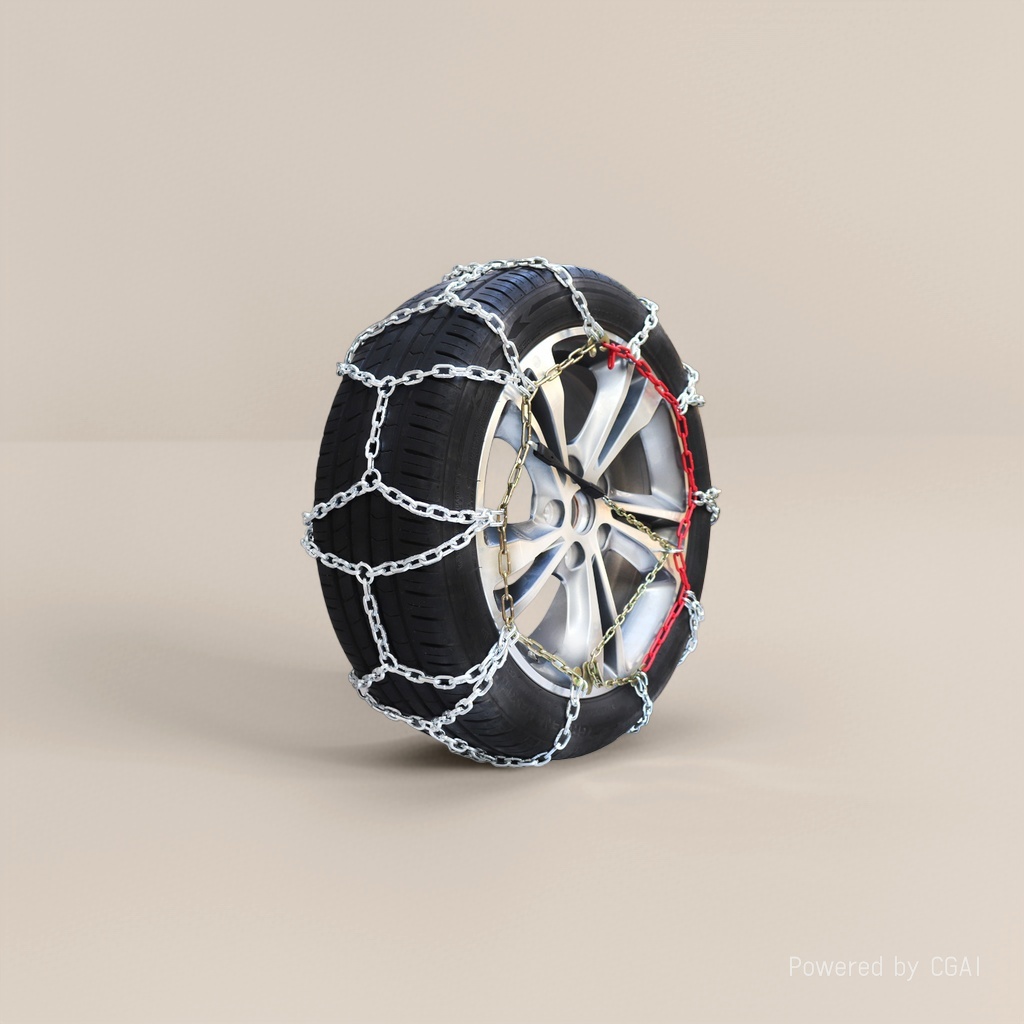 Silver chain tire decorative chain tire anti-skid chain suitable for off-road vehicle metal chain accessories Specification image