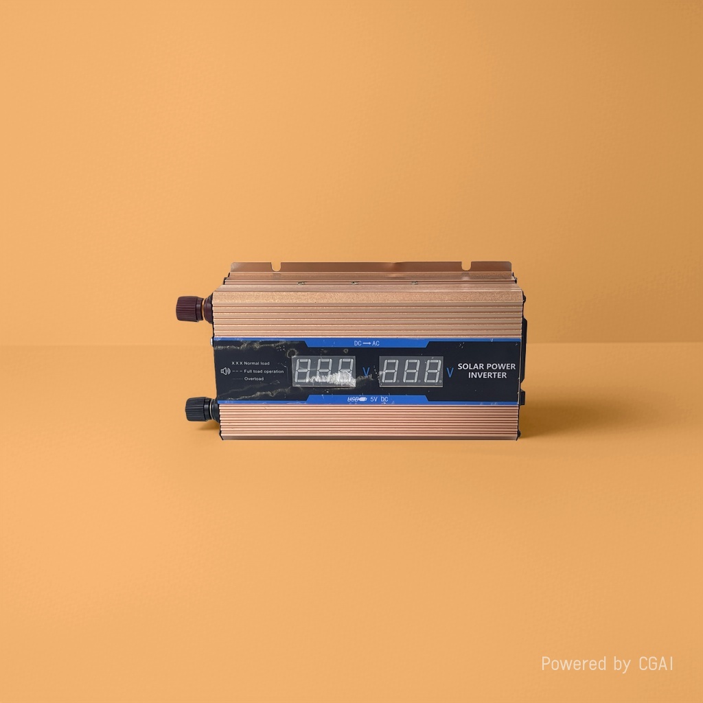 POWMR 600W Golden heat sink solar inverter Lithium battery all-in-one machine with dual digital screens, DC→AC USB5V