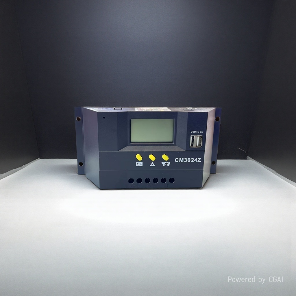 CM3024Z black MPPT solar controller with LCD screen, USB interface, energy storage electronic version details Picture