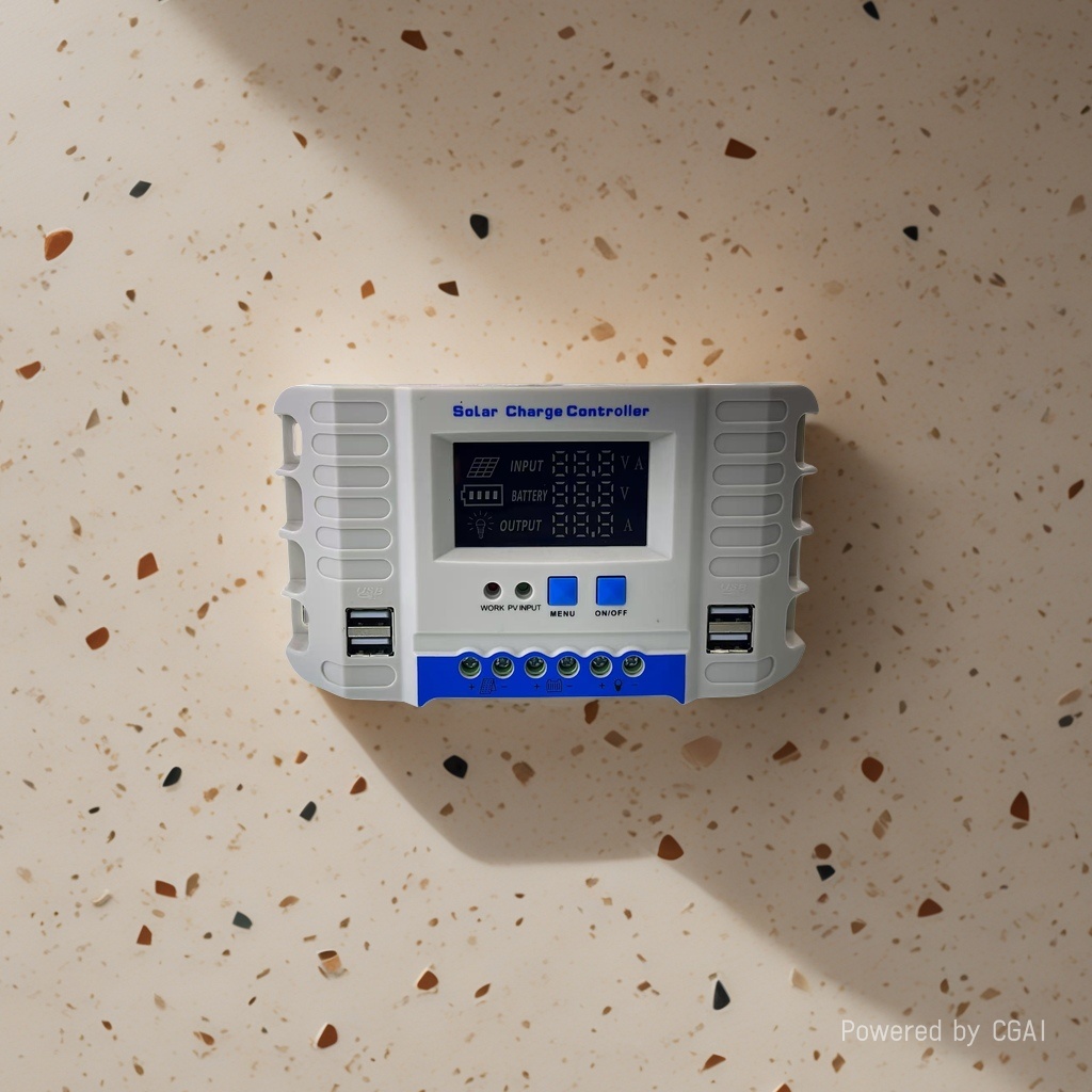 Ld2417MPPT white solar controller with LCD screen and USB interface for energy storage electronic version Specification image