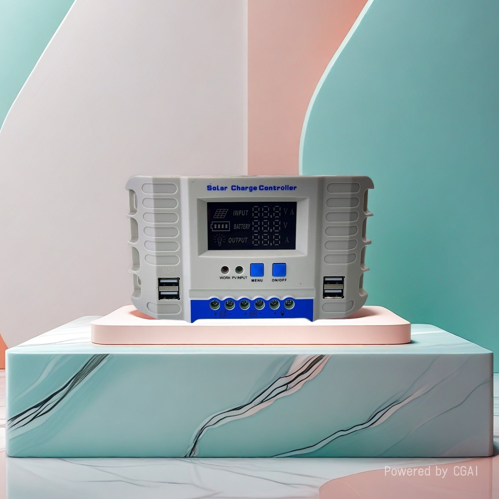 Ld2417MPPT white solar controller with LCD screen and USB interface for energy storage electronic version Application Scenario