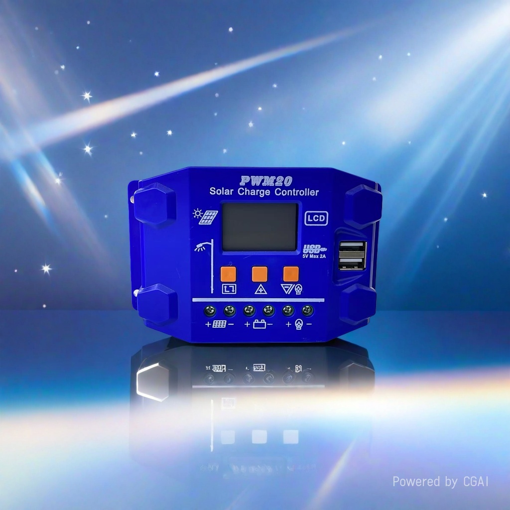 Blue PWM20 solar charging controller Ld2417MPPT energy storage electronic version Specification image