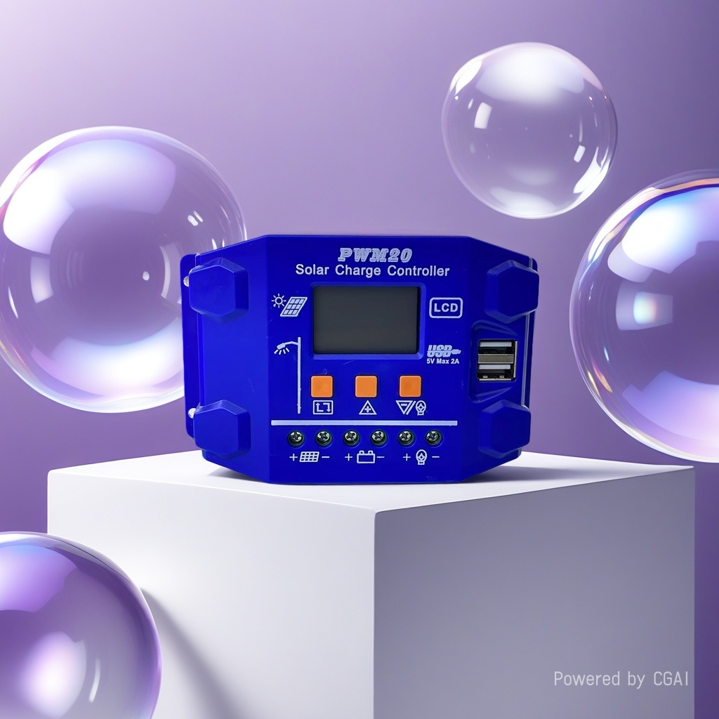 Blue PWM20 solar charging controller Ld2417MPPT energy storage electronic version Application Scenario