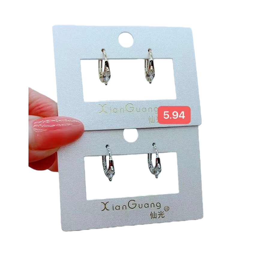 The white diamond ball ear stud set includes bio-ceramic ear sticks, ear needles and earrings Item Picture