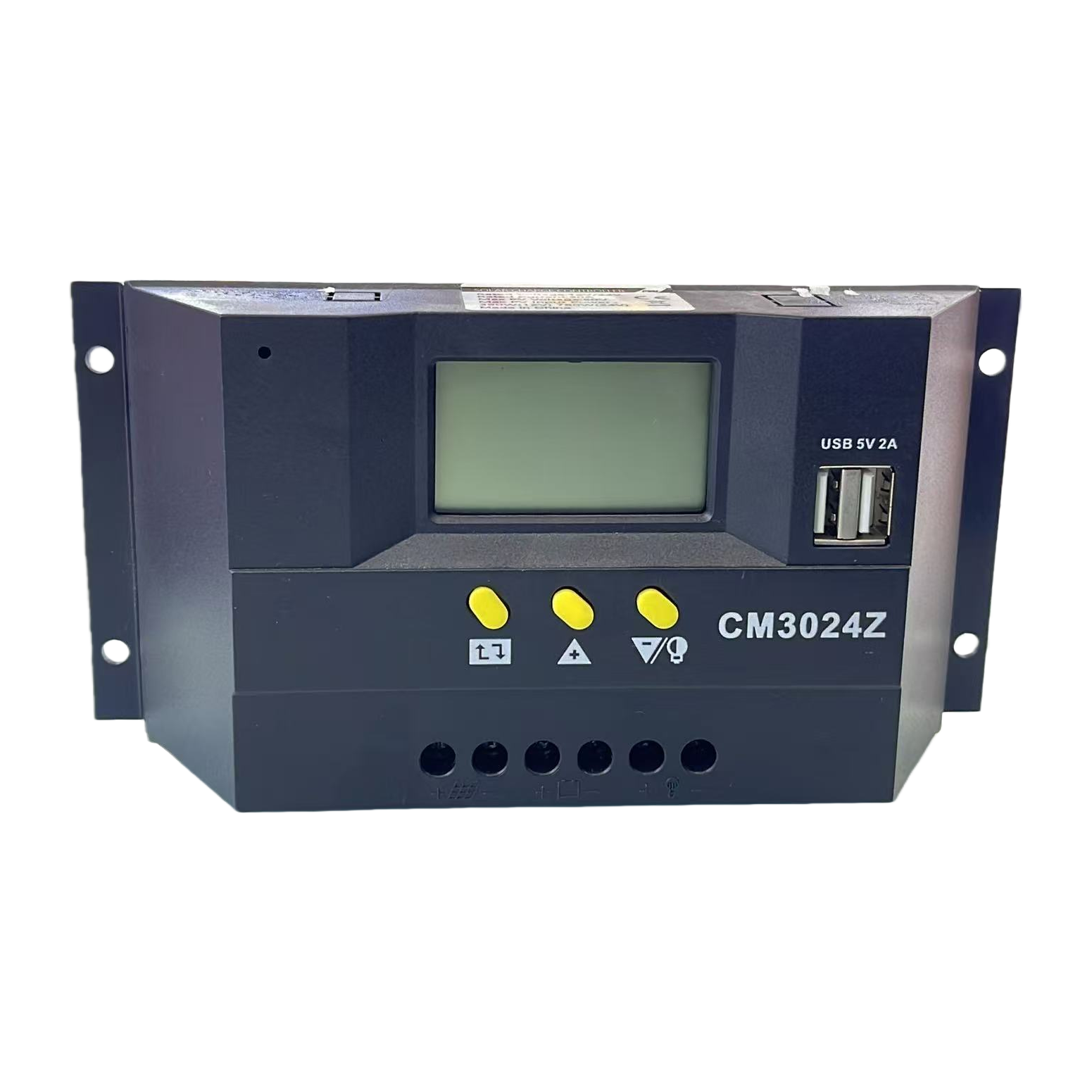 CM3024Z black MPPT solar controller with LCD screen, USB interface, energy storage electronic version Item Picture