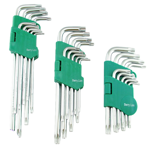 The Delixi hex socket wrench set includes multiple silver wrenches Item Picture