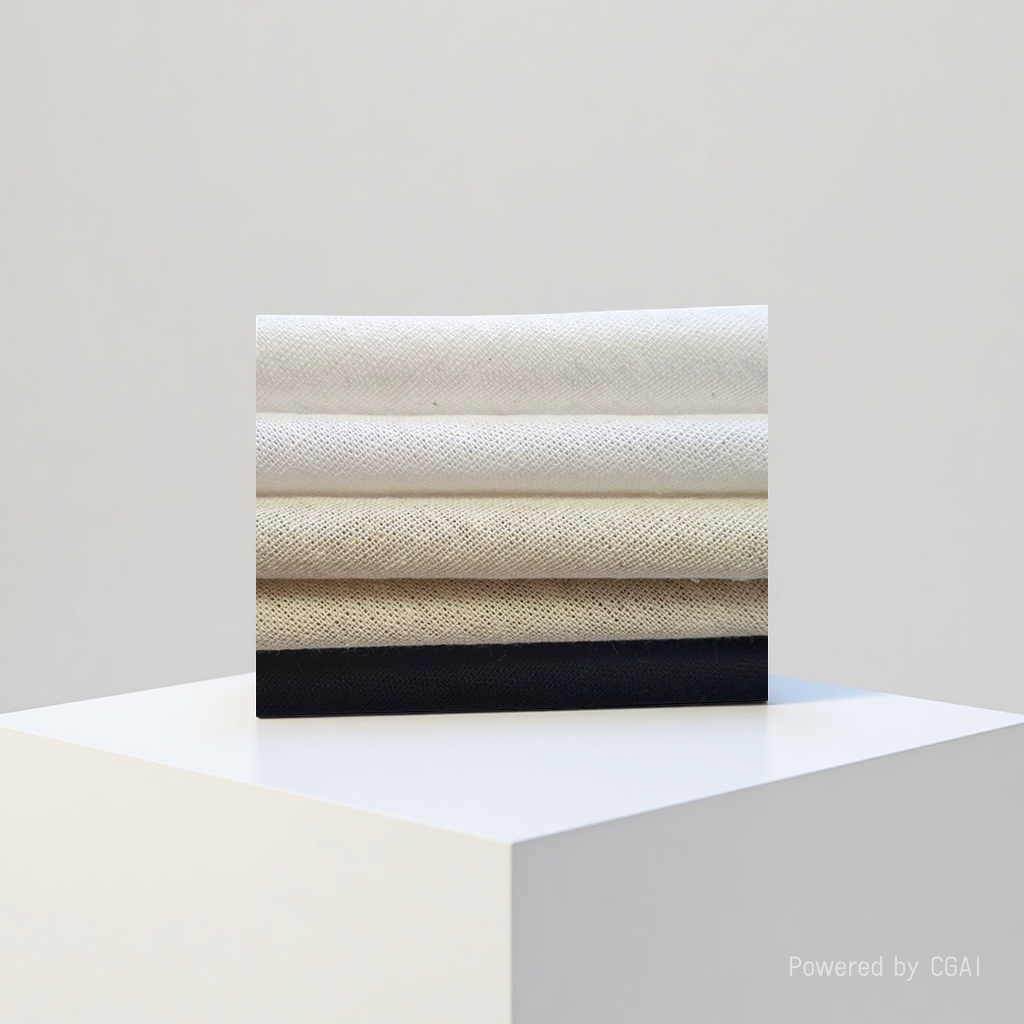 The multi-color cotton-linen blended fabric is stacked to display the cotton-linen ethnic fabric imitating cotton and linen Specification image