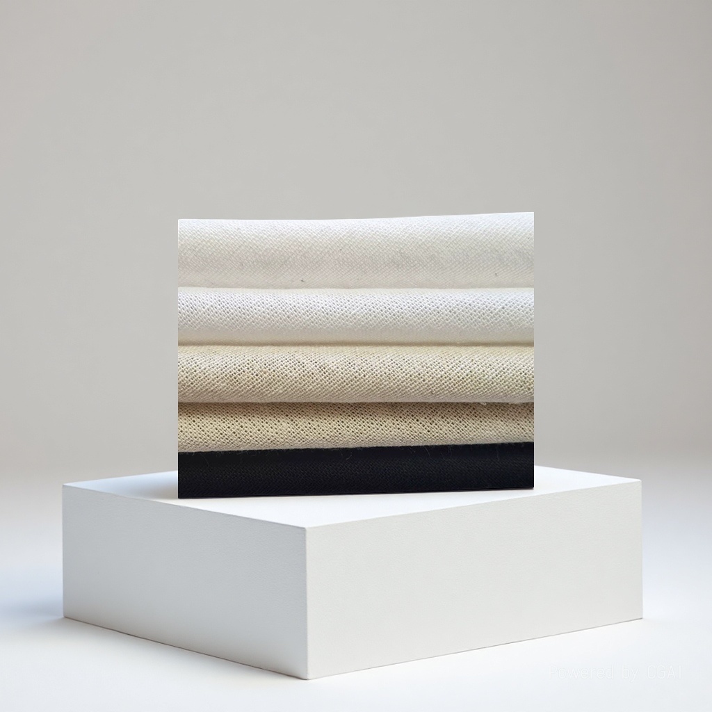 The multi-color cotton-linen blended fabric is stacked to display the cotton-linen ethnic fabric imitating cotton and linen
