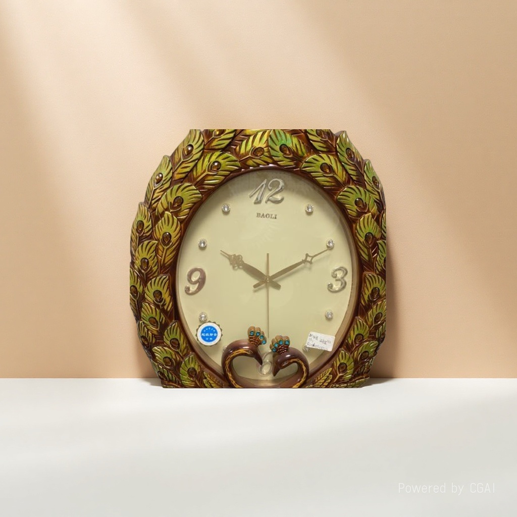 Peacock-shaped acrylic wall clock, wall sticker clock, children's handicraft wall clock Specification image