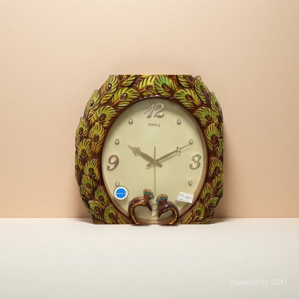Peacock-shaped acrylic wall clock, wall sticker clock, children's handicraft wall clock Application Scenario