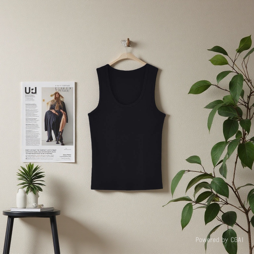 A halter U-neck vest for women in summer, worn as an outer layer and an inner layer to prevent exposure. A white top with a cotton thread base made of milk and acrylic. 101122428