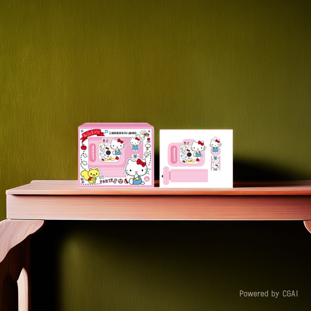 Pink Hello Kitty children's Polaroid camera set with photo paper digital camera negotiable Specification image