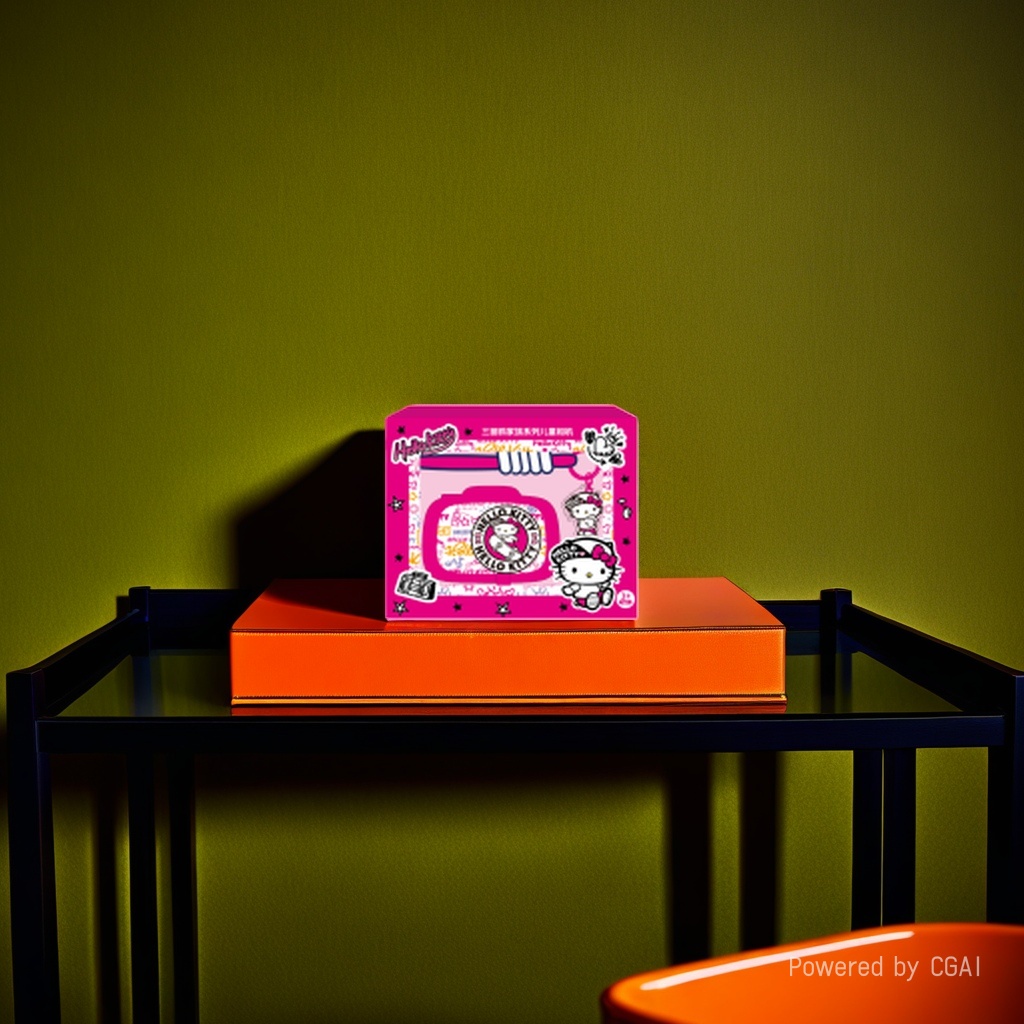 Hello Kitty Pink Creative 3D relief landscape sticker Sanrio Family Series Children's camera Specification image