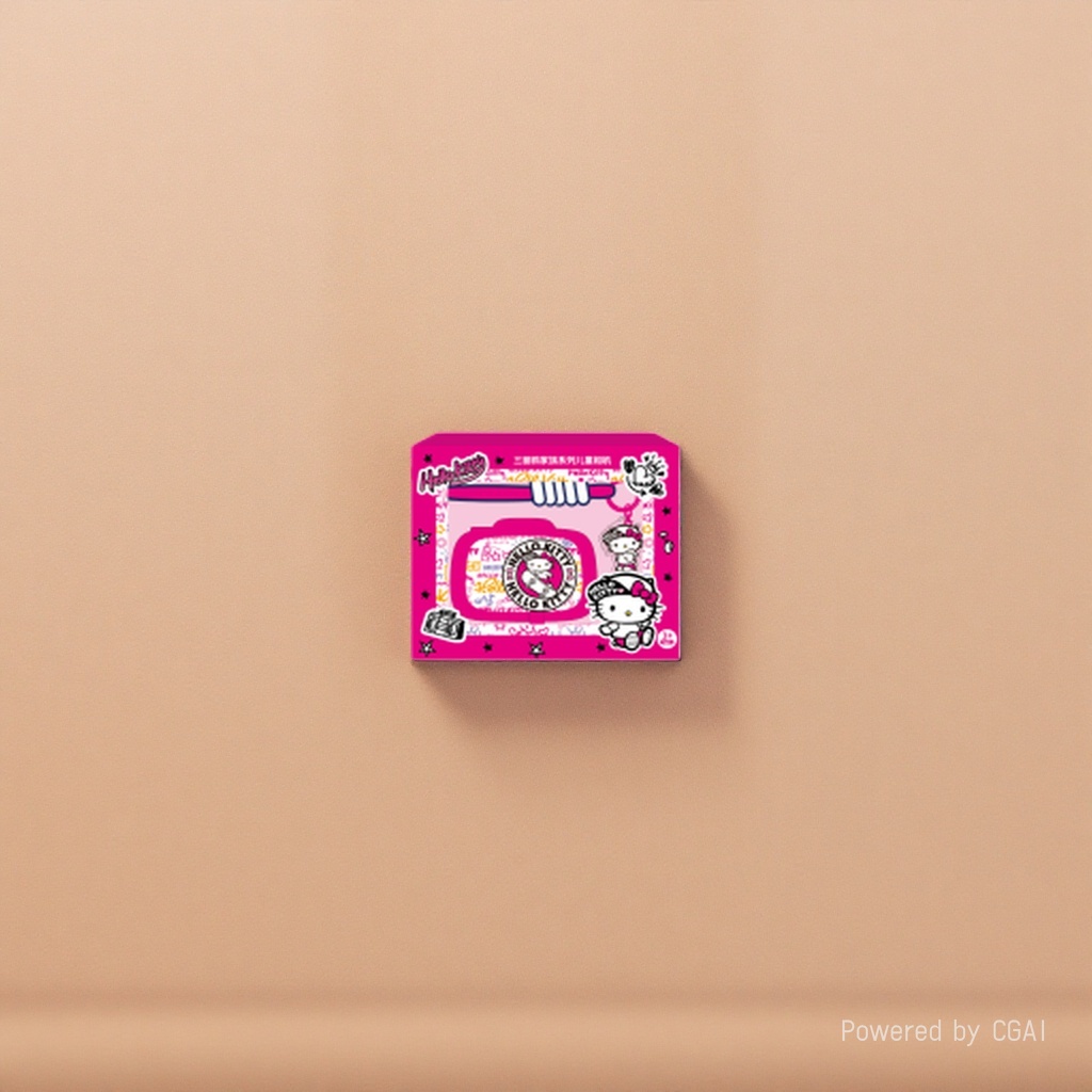 Hello Kitty Pink Creative 3D relief landscape sticker Sanrio Family Series Children's camera details Picture