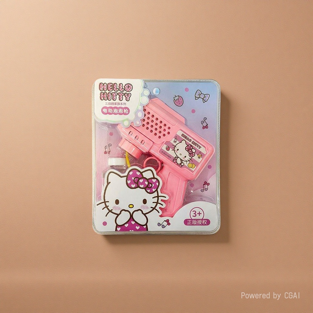 Pink electric bubble gun toy with light bubble machine bubble stick Specification image