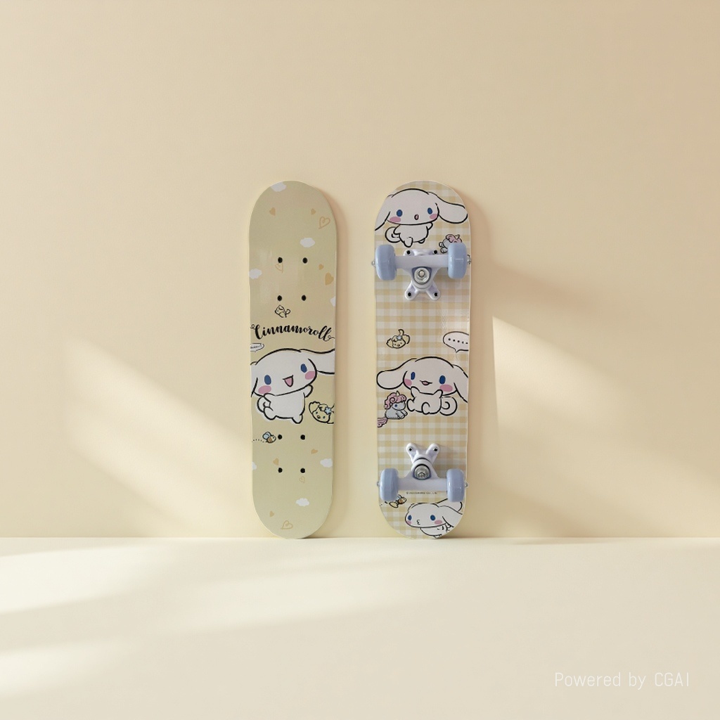 Beige big-eared dog double-lift vitality board PP material scooter 24-inch Coolomi series double-lift board Specification image