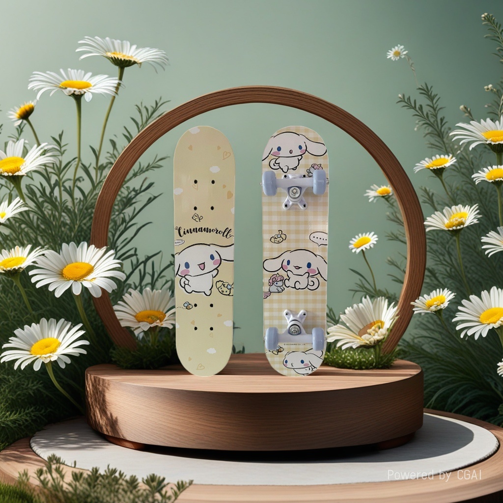 Beige big-eared dog double-lift vitality board PP material scooter 24-inch Coolomi series double-lift board Application Scenario