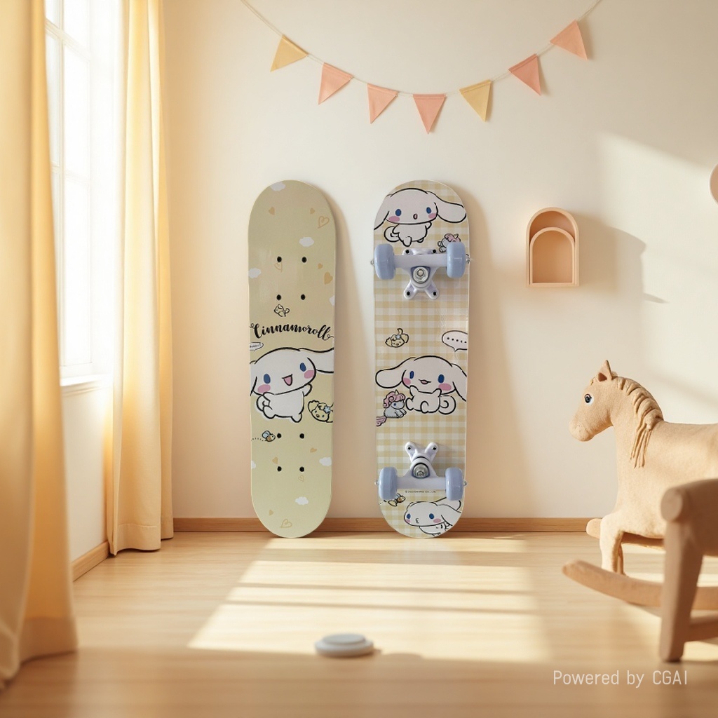 Beige big-eared dog double-lift vitality board PP material scooter 24-inch Coolomi series double-lift board details Picture