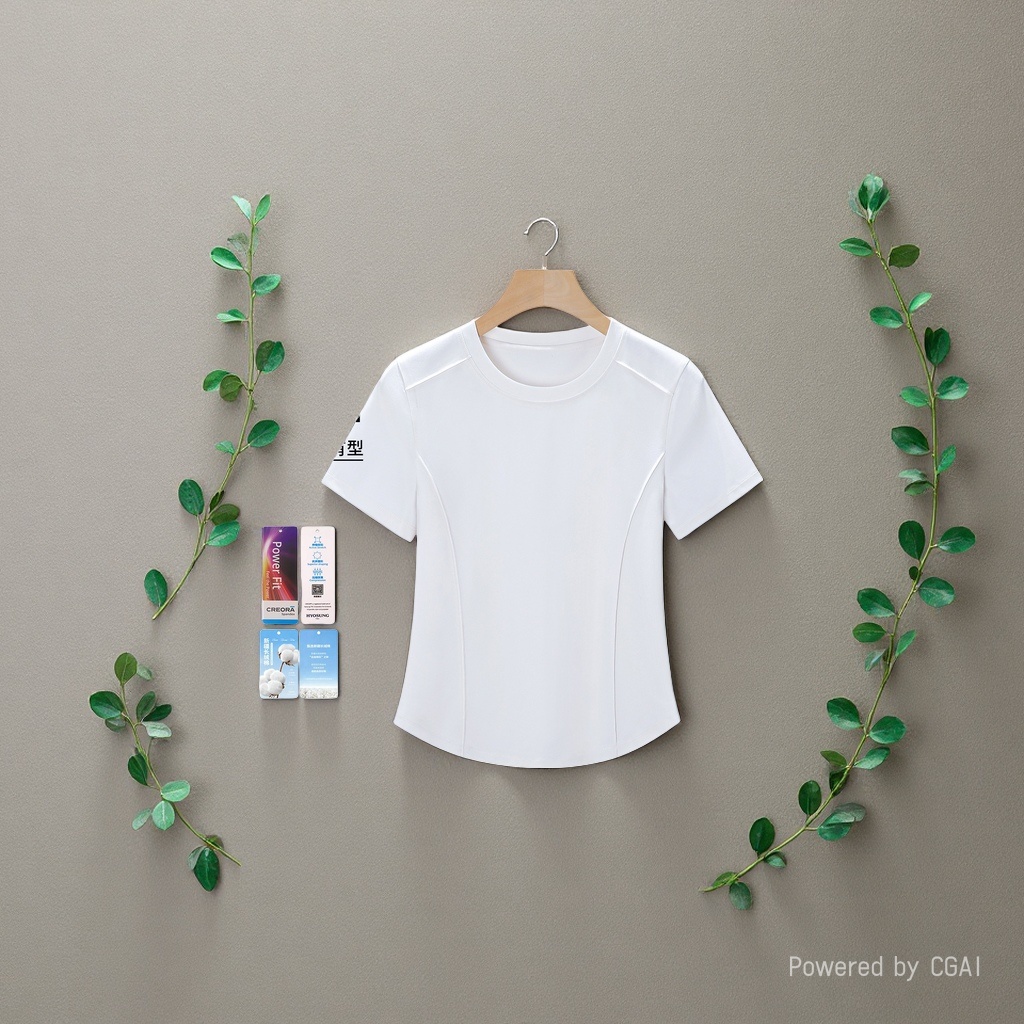 2026 Women's mercerized cotton shoulder fitted short-sleeved T-shirt for women, with a unique and unique design sense, fishbone anti-wrinkle top
