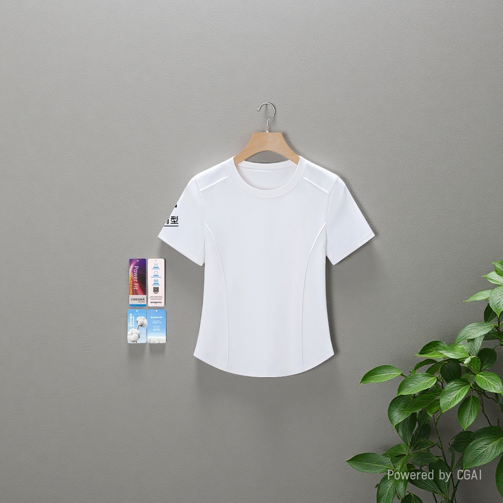 2026 Women's mercerized cotton shoulder fitted short-sleeved T-shirt for women, with a unique and unique design sense, fishbone anti-wrinkle top Application Scenario
