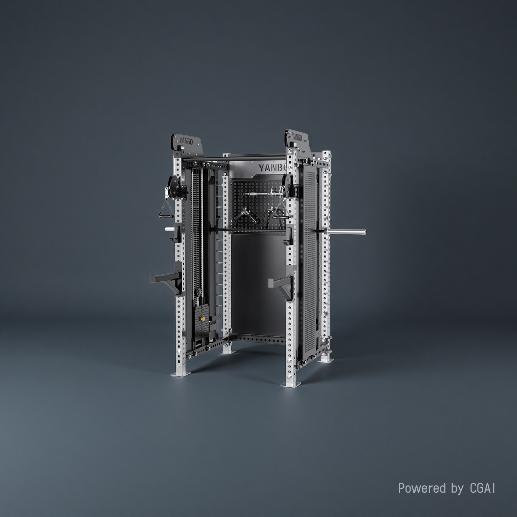 حامل ألعاب رياضية سوداء متعددة الأغراض طراز YB-F90. Specification image