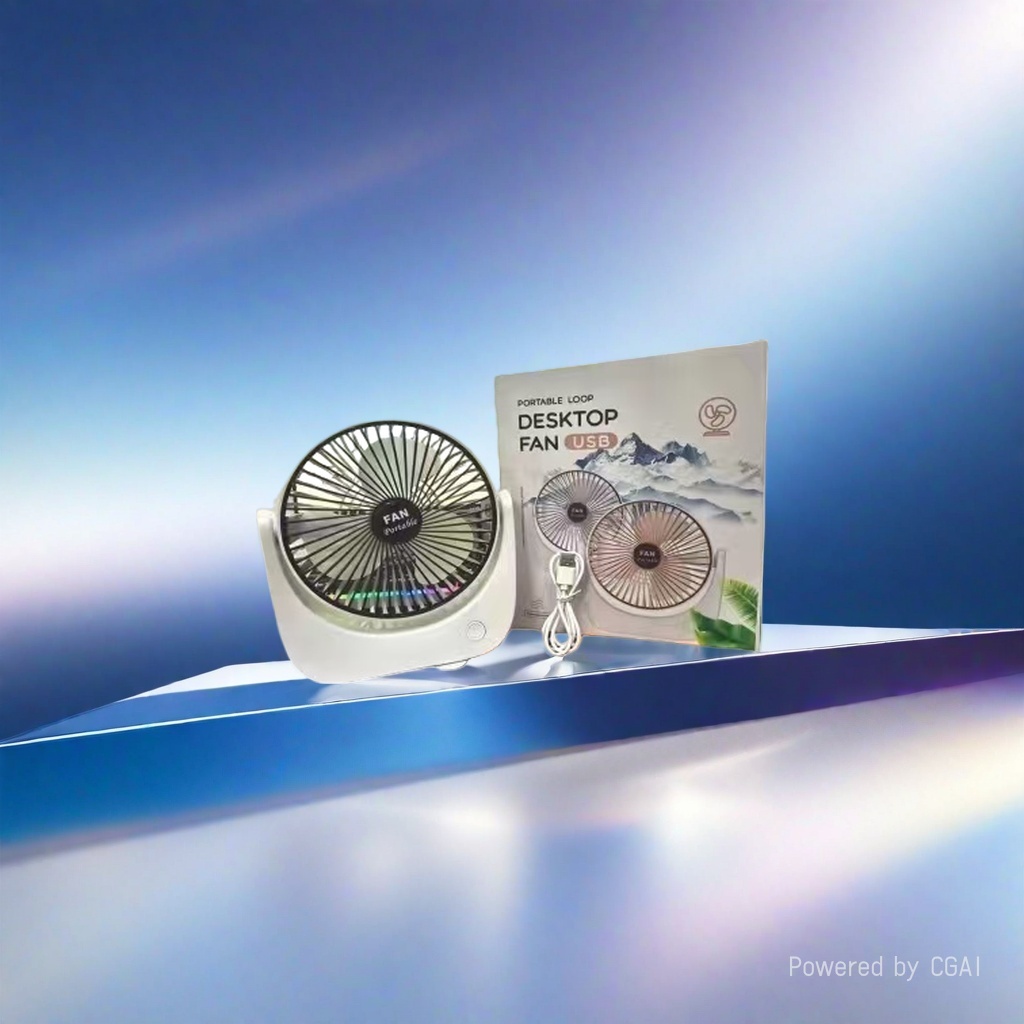 Hot-selling white desktop mini fan, other electric fans, mini silent, USB rechargeable Application Scenario