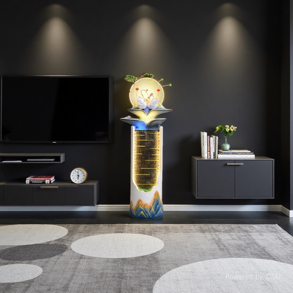 يتم تجهيز نافورة راتنج صينية بتجهيزات مائية Specification image