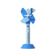 Blue handheld small fan K801 mini neck-hanging student outdoor portable small fan Item Picture