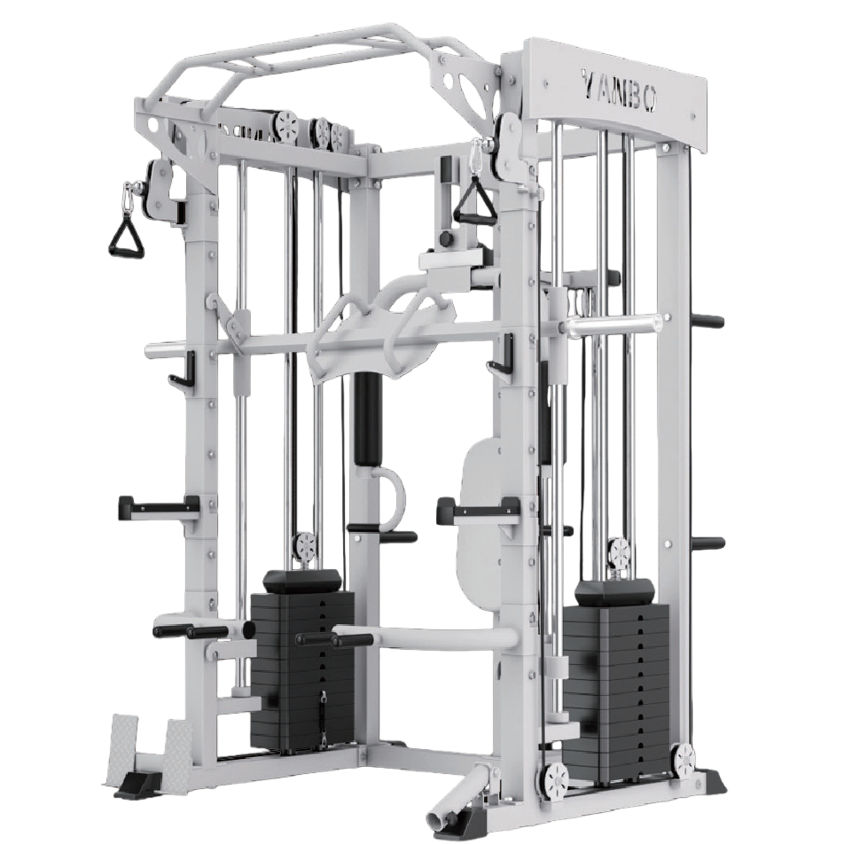 White multi-functional fitness rack, other fitness equipment, household adjustable training stand J004F
