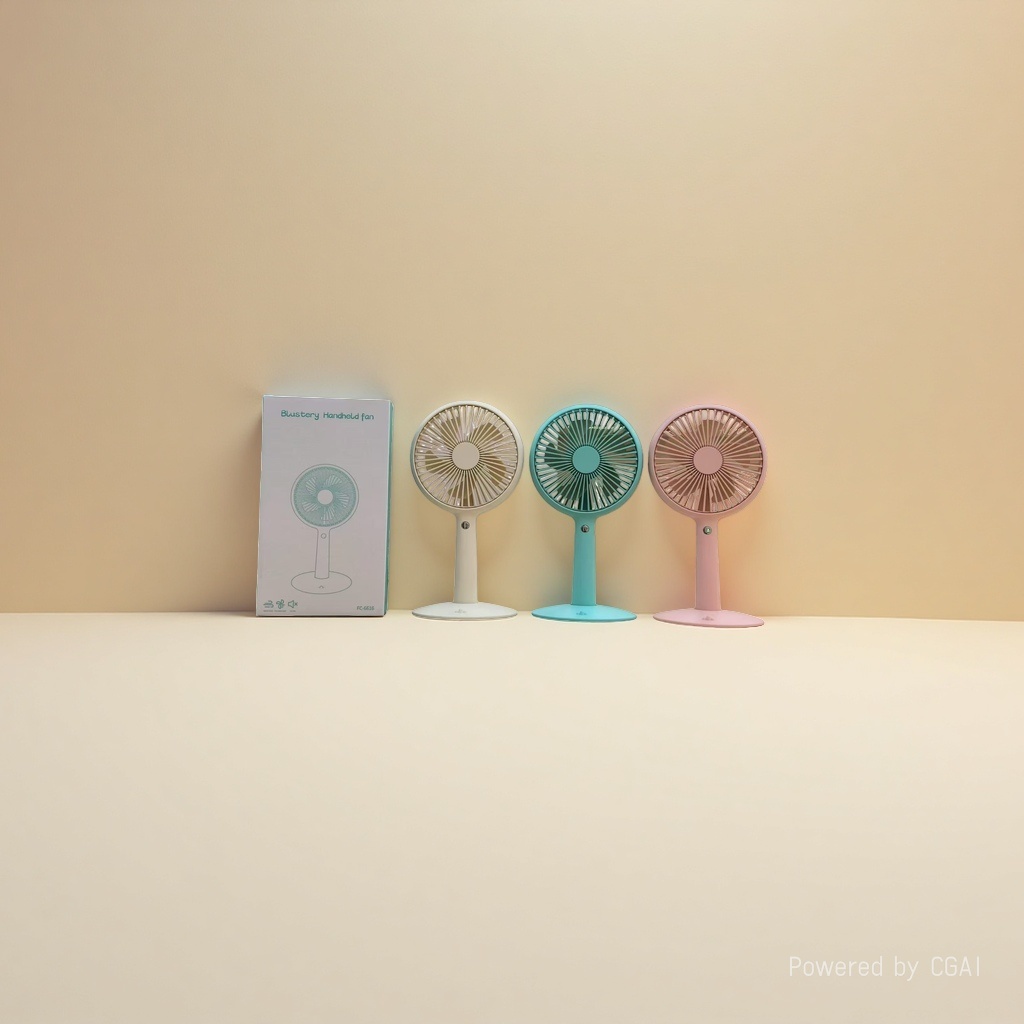 A minimalist cooling and warming cup with a high aesthetic level is paired with a portable desktop fan