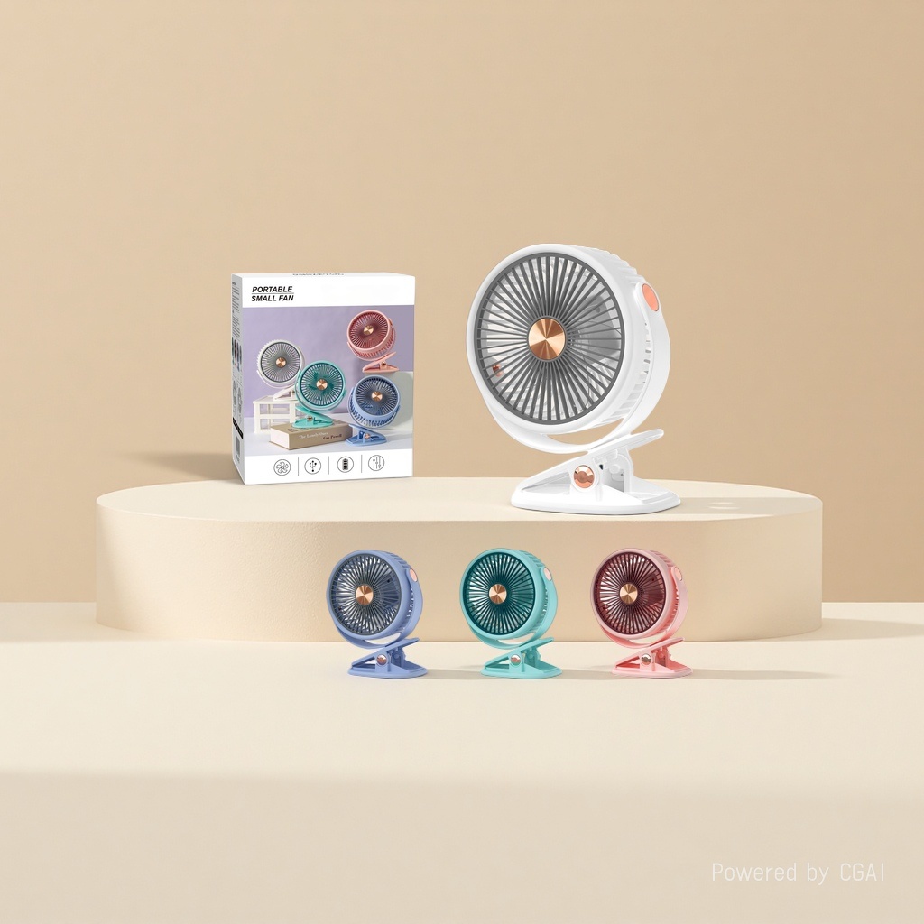 محمولة محمولة لمروحة صغيرة ملونة بسيطة Specification image