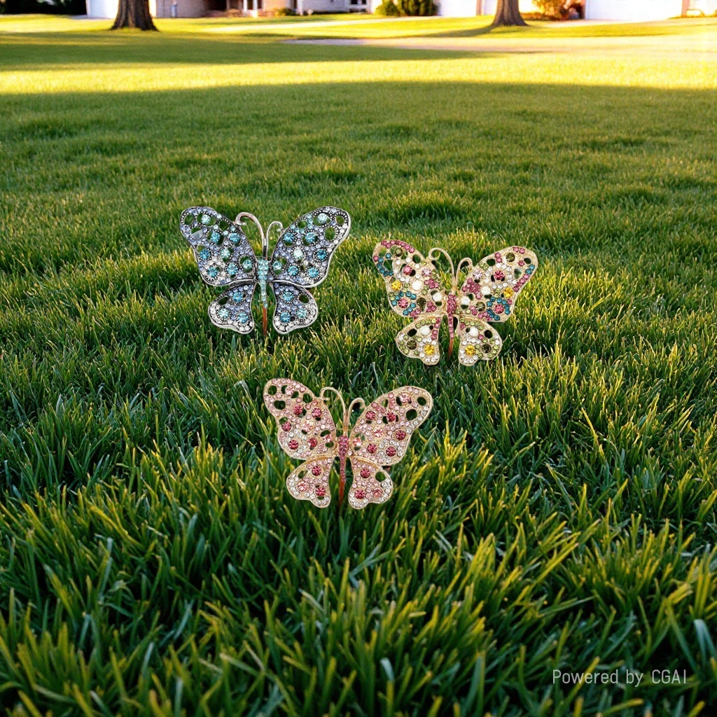 New heavy industry light luxury alloy rhinestone hollowed-out butterfly brooch, exquisite and elegant women's clothing brooch accessory pin undefined