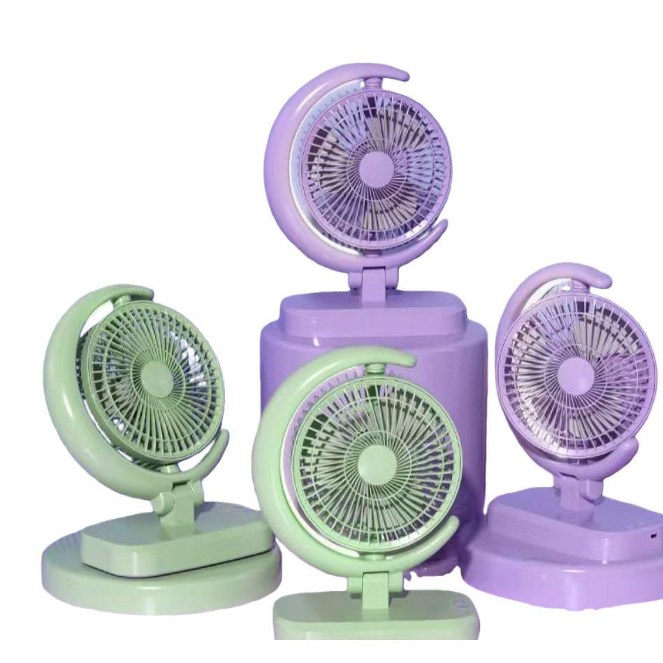 Simple white and light green portable fan, summer home small fan, silent and energy-saving, office desktop blower. 134634076 Item Picture