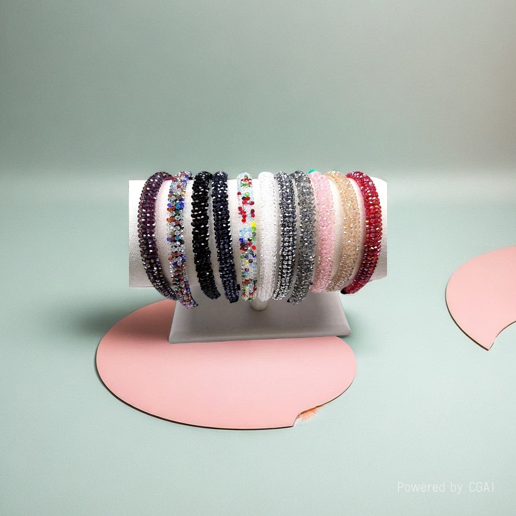 Colorful crystal children's Christmas set cloth hair band for women Korean-style spliced hair clips Application Scenario