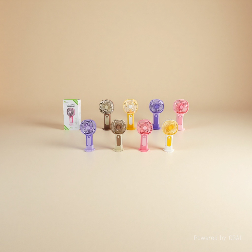 Colorful mini handheld fan, small and portable handheld electric fan, summer cooling handheld fan