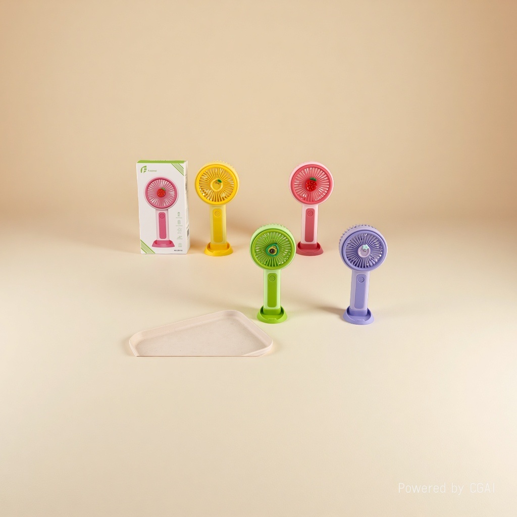 Colorful mini handheld electric fan, handheld portable small fan, low-noise and silent design