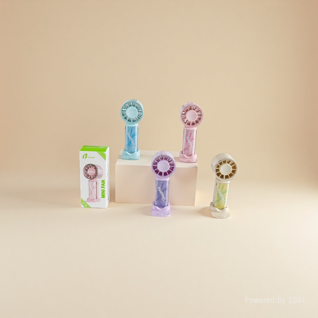 Simple and colorful mini handheld fan, portable handheld electric fan with multi-speed wind force and silent design