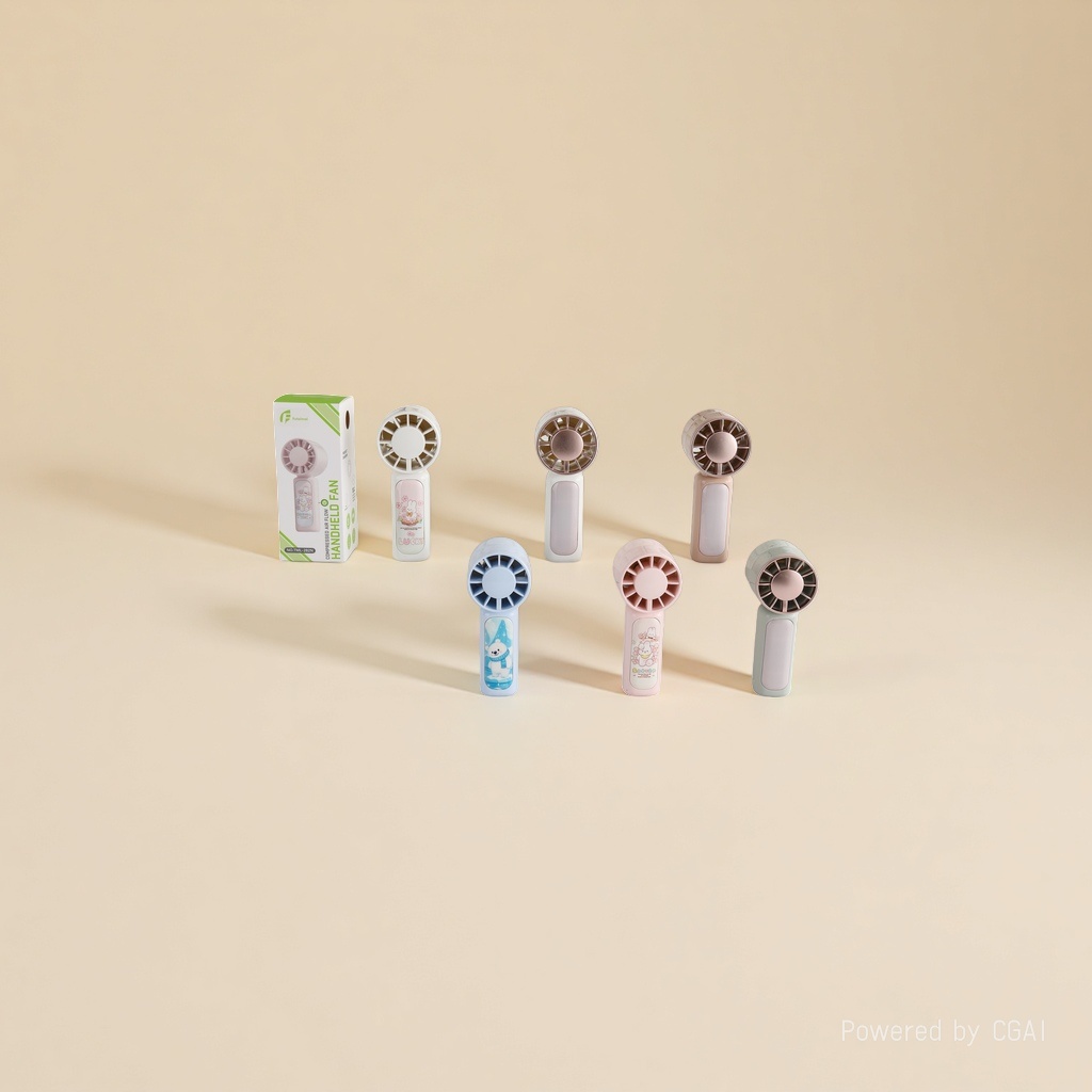 The USB mini color handheld fan is small, portable, quiet and cool details Picture