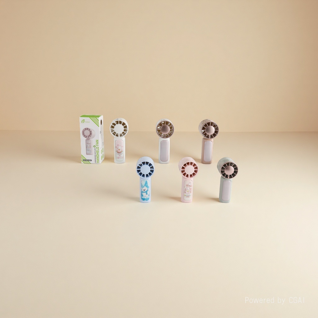 The USB mini color handheld fan is small, portable, quiet and cool