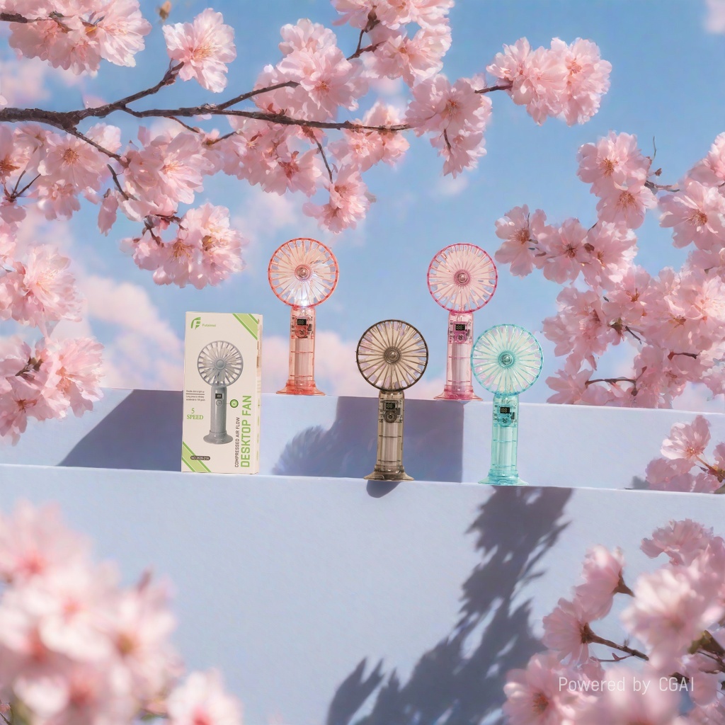High-speed, simple and colorful portable desktop fan, handheld small fan Application Scenario