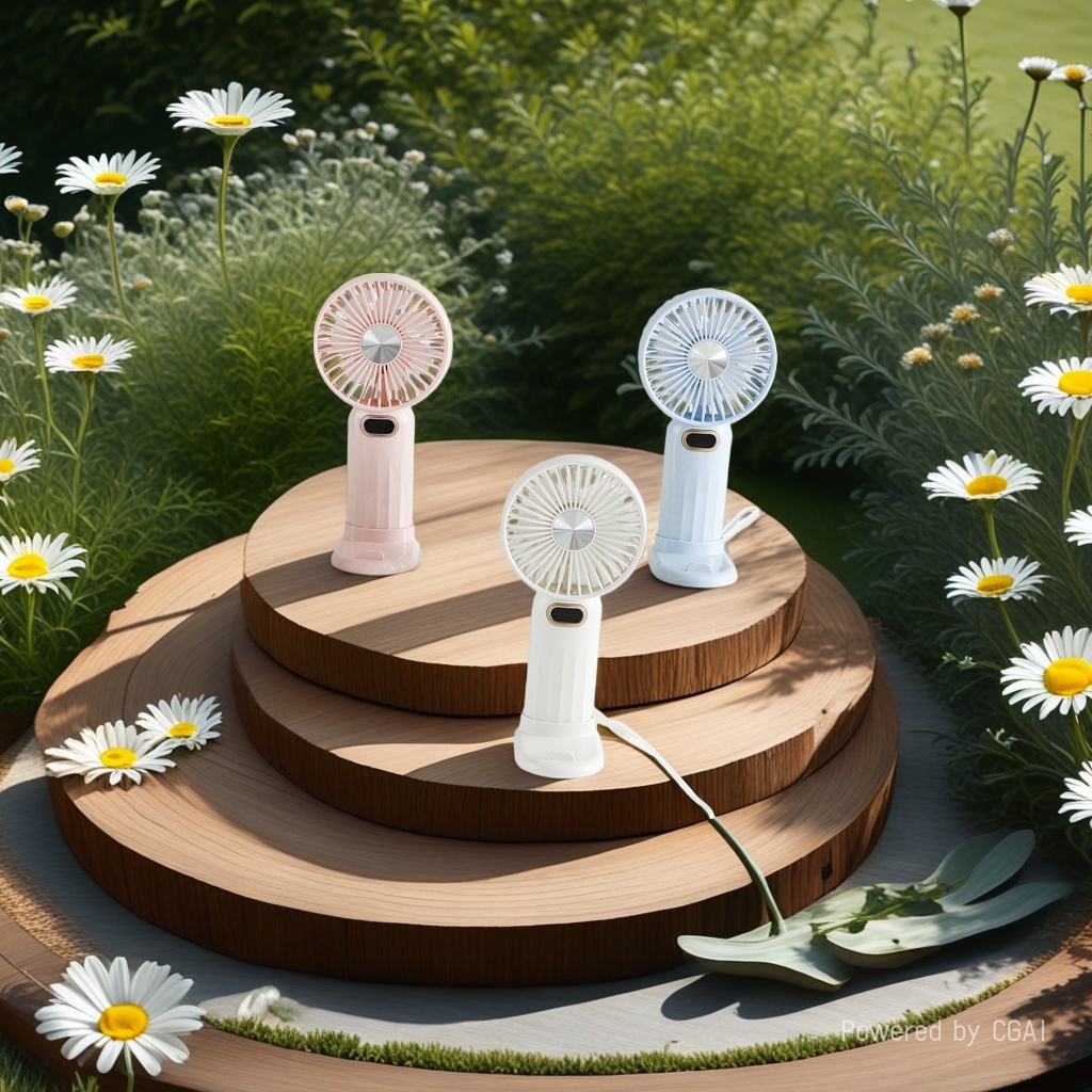 High-speed, simple handheld mini fan, mini electric fan, pink, blue and white portable version
