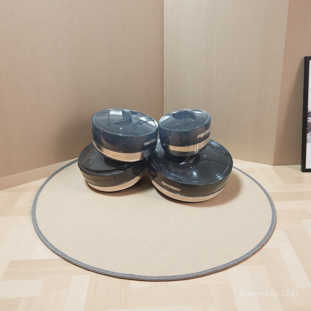 黑色保温饭盒套装 保温桶汤桶商用保温袋保温包塑料非洲款四件套