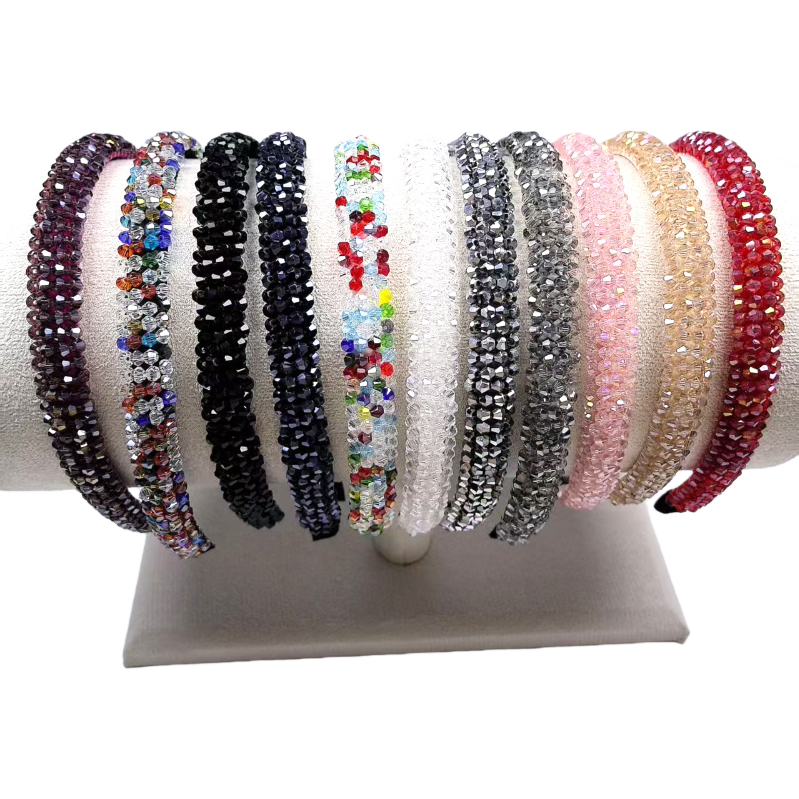 Colorful crystal children's Christmas set cloth hair band for women Korean-style spliced hair clips Item Picture
