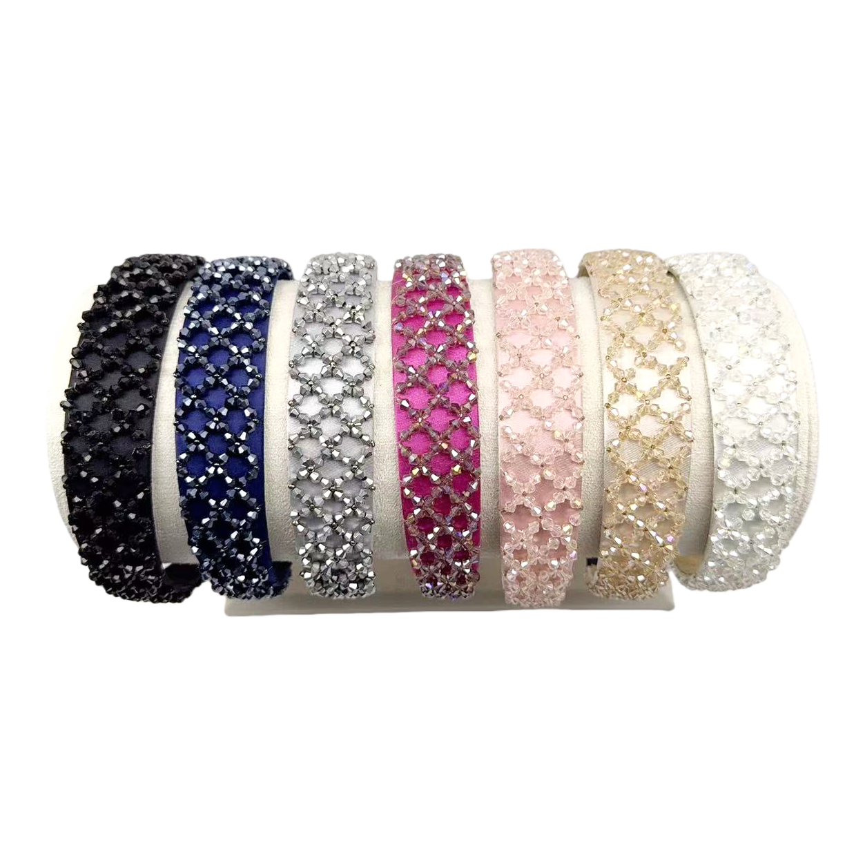 Colorful beaded children's Christmas fabric hairband, women's Korean-style spliced hairpin 11 Item Picture