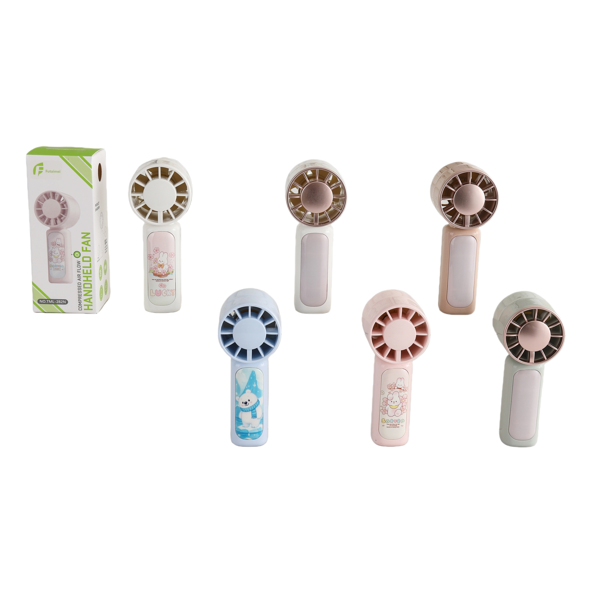 The USB mini color handheld fan is small, portable, quiet and cool Item Picture