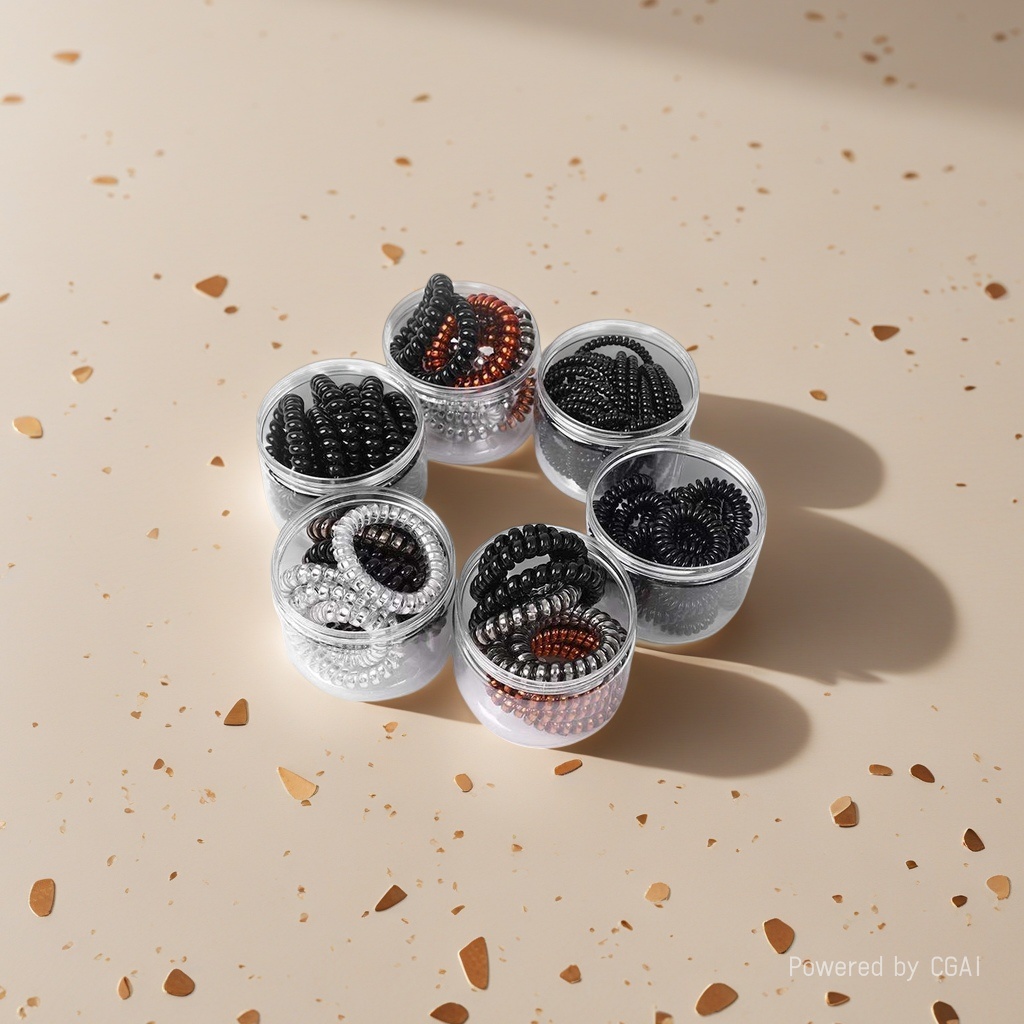 وخيط الهاتف الصغيرة من جمهورية كوريا التي تصفف شعرها برأسها بشريط جلدي أسود Application Scenario