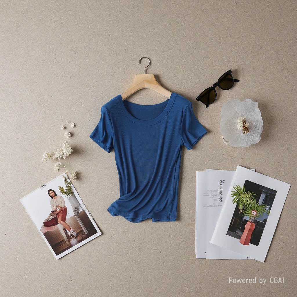 Close your eyes and get a solid color of Tencel wool with a nude feel. It's a versatile, thin, round-neck short-sleeved T-shirt with a middle seam. It's a slimming base layer for women. Tel: 095713783 Application Scenario