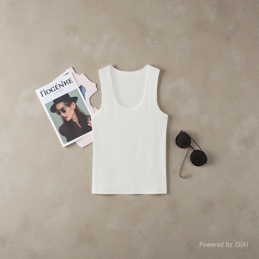 Women in summer wear a simple and comfortable sleeveless halter top with dopamine as the outer layer Specification image