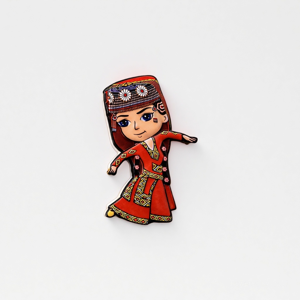 Xinjiang cultural and creative refrigerator stickers, Uyghur resin relief magnetic stickers, ethnic style urban cultural and creative souvenirs and gifts Specification image