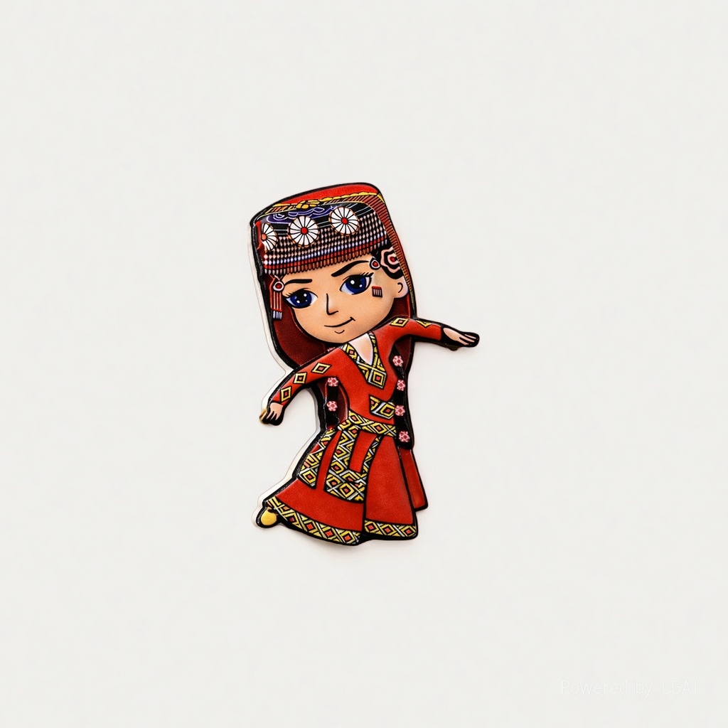 Xinjiang cultural and creative refrigerator stickers, Uyghur resin relief magnetic stickers, ethnic style urban cultural and creative souvenirs and gifts details Picture